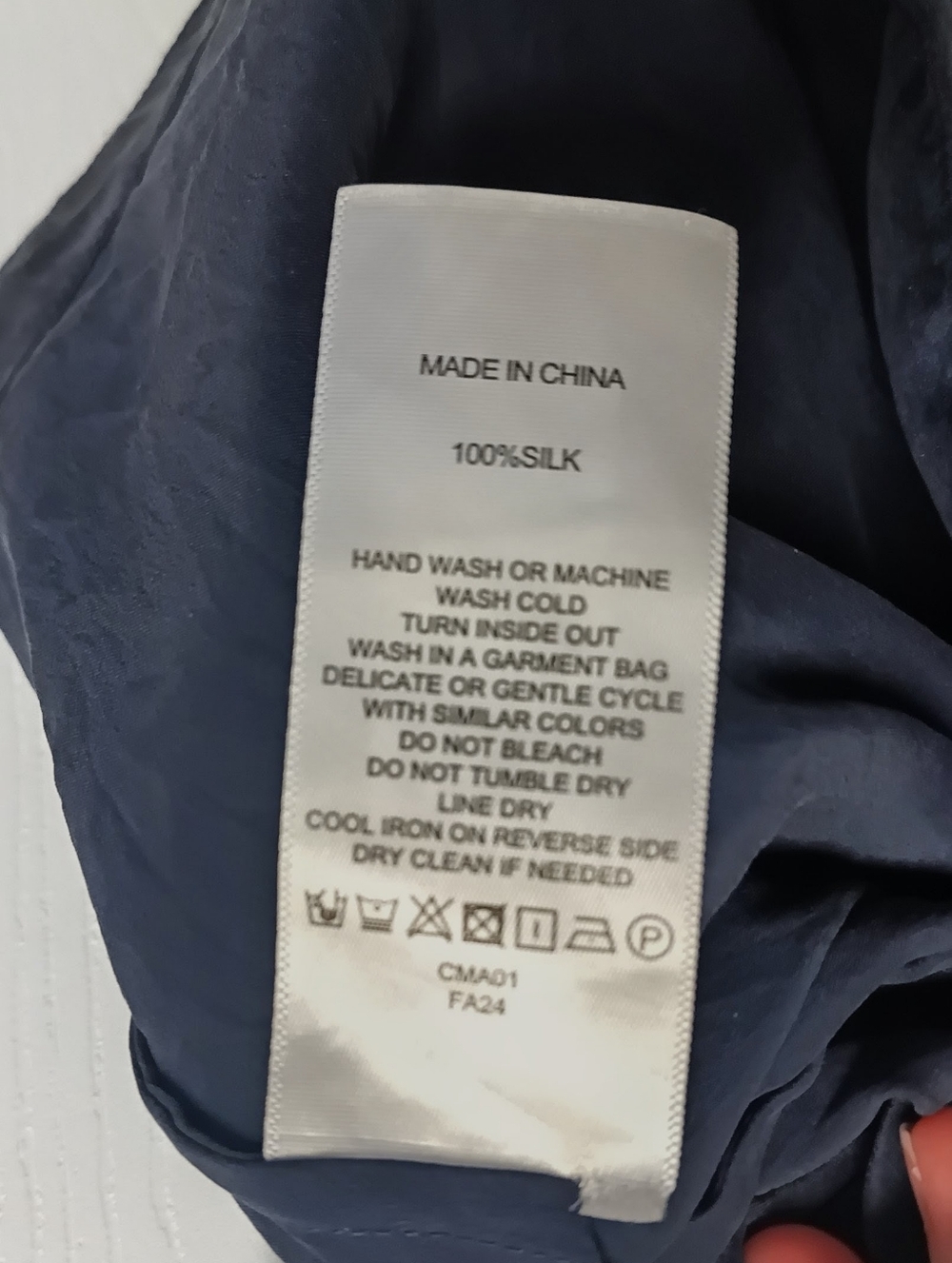 Quince Navy Button-Front Women's Shirt - Picture 4 of 4